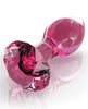 Indlæs billede i gallerifremviser, Icicles nr. 79 Håndblæst glas diamant-butt plug - pink