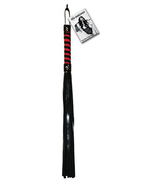 Load image into Gallery viewer, Sex & Mischief Stripe Flogger - Black/Red