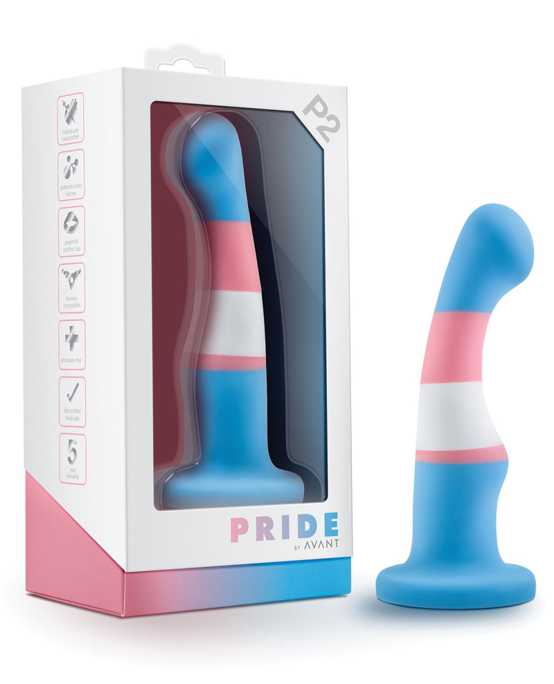 Încărcați imaginea în vizualizatorul Galerie, Blush Avant P2 Transgender Pride Silicone Dong - True Blue