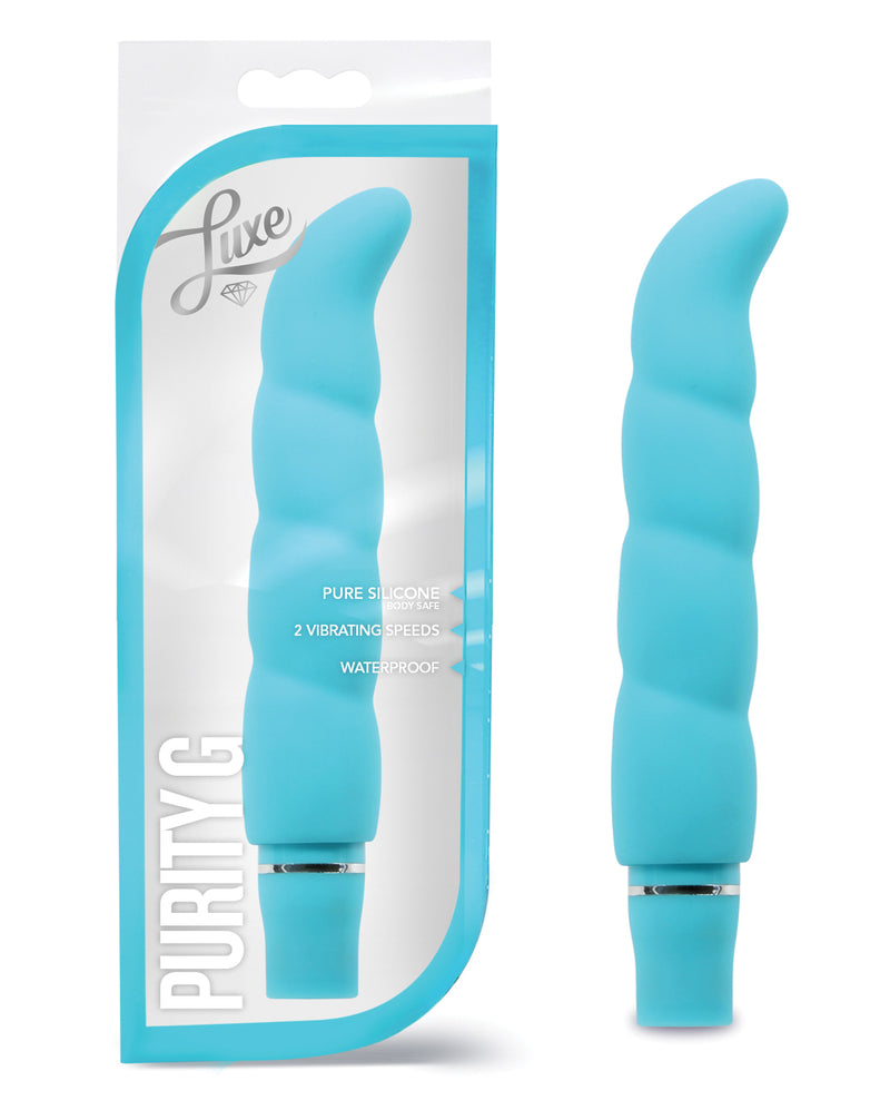 Load image into Gallery viewer, Blush Luxe Purity G Silicone Vibrator Aqua G Spot Pleasure