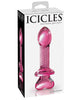 Carregar imagem no visualizador da Galeria, Icicles No. 82 Hand Blown Glass Butt Plug - Ribbed/Pink