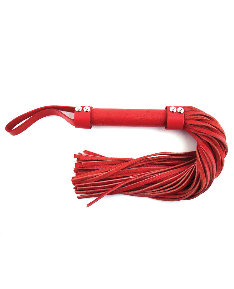 Cargue la imagen en el visor de la galería, Rouge Short Leather Flogger - Red