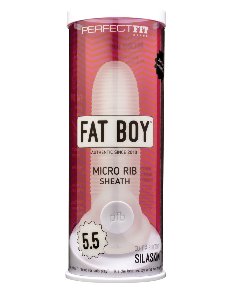 Φόρτωση εικόνας στο πρόγραμμα προβολής Gallery, Perfect Fit Fat Boy Micro Ribbed Sheath 5.5" - Clear