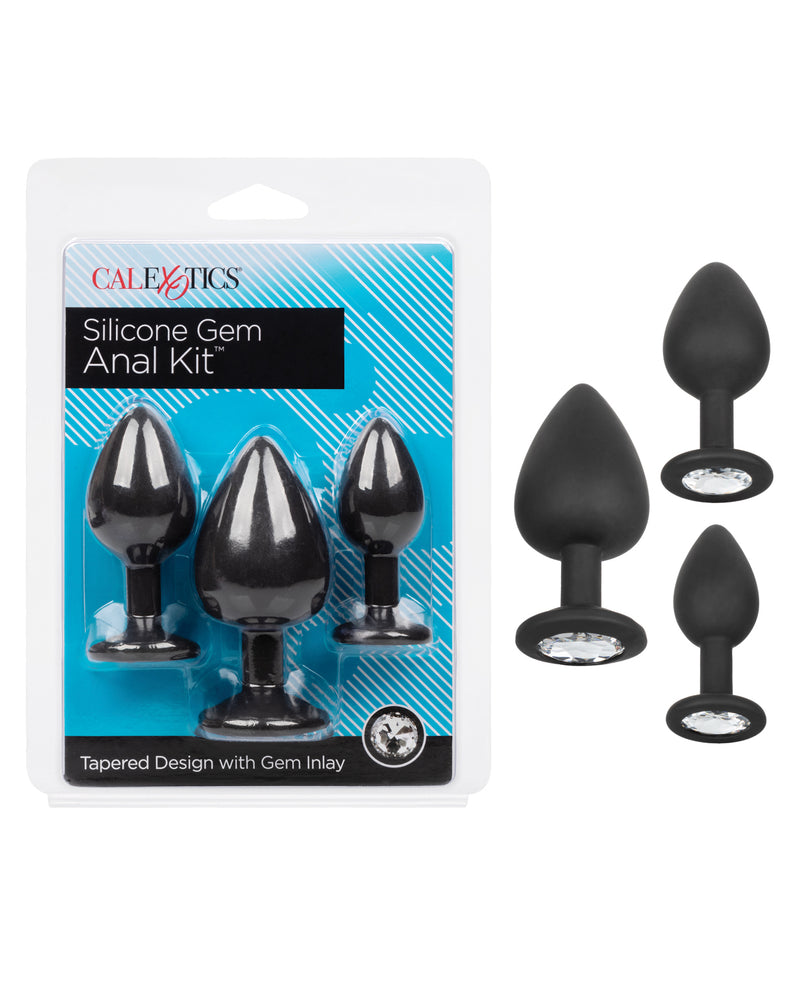 Load image into Gallery viewer, Silicone Gem Anal Kit - Black