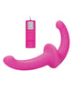 Carica l'immagine nel visualizzatore Galleria, Shots Ouch Vibrante Silicone Strapless Strap On con Controller - Rosa
