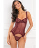 Load image into Gallery viewer, Rene Rofe Grand Finale 2pc Ruffle Teddy Burgundy S/M
