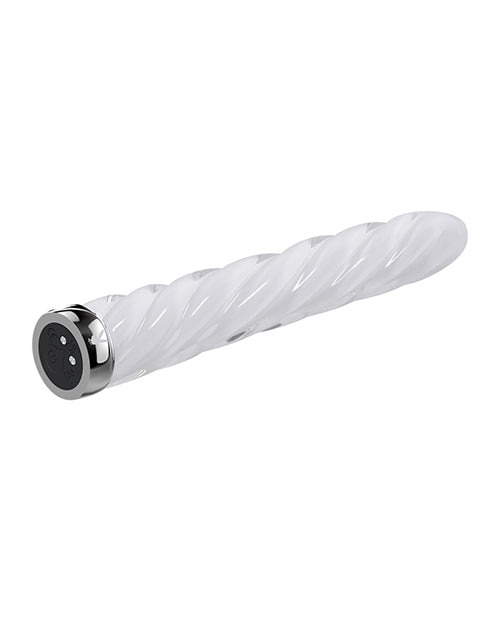 Cargue la imagen en el visor de la galería, Playboy Pleasure In the Twist Glass Vibrator - White