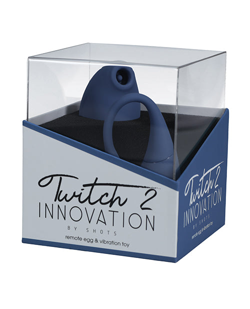 Load image into Gallery viewer, Shots Twitch 2 Vibrator w/Remote Control Vibrating Egg - Blue Grey