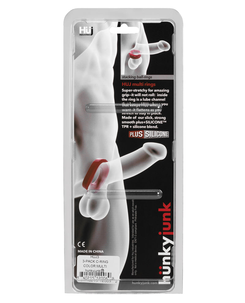 Carica l'immagine nel visualizzatore Galleria, Hunky Junk C Ring Multi Pack - Cobalt Pack of 3