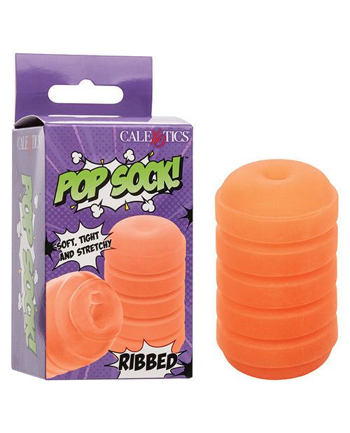 Carica l'immagine nel visualizzatore Galleria, Pop Sock Ribbed Masturbator - Orange