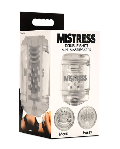 Bild in den Galerie-Viewer laden, Curve Toys Mistress Double Shot Mini Masturbator Mouth & Pussy - Clear