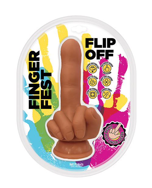 Lataa kuva gallerian katseluohjelmaan, Finger Fest Flip Off Dildo - Tan