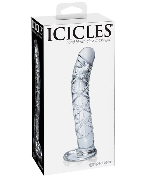 Cargue la imagen en el visor de la galería, Icicles No. 60 Hand Blown Glass G Spot Dong - Clear