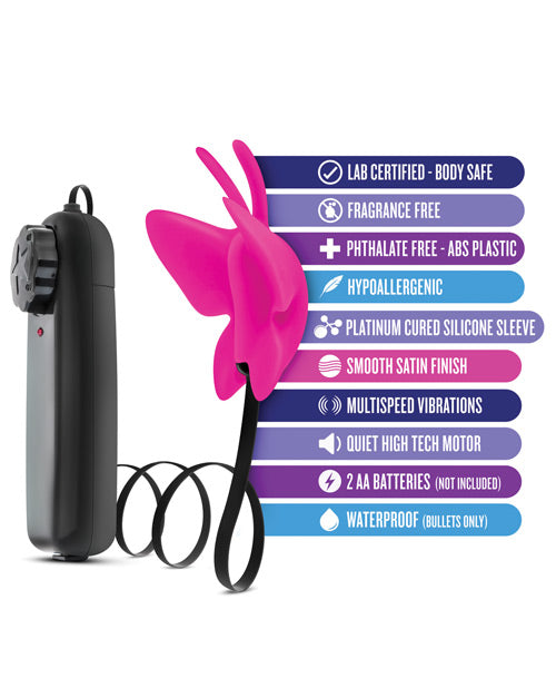 Załaduj obraz do przeglądarki galerii, Blush Luxe Butterfly Teaser Fuchsia Vibrating Clitoral Stimulator