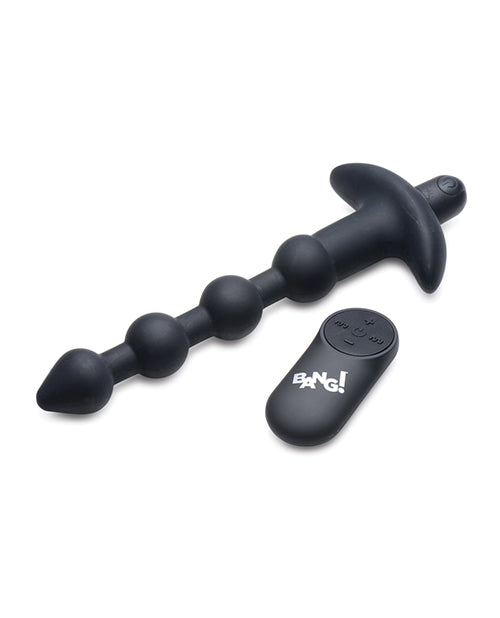 Load image into Gallery viewer, Bang! 28X Vibrating Silicone Anal Beads w/Remote Control - Black