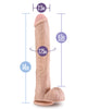 Cargue la imagen en el visor de la galería, Blush Au Naturel Daddy Consolador de Doble Densidad Sensa Feel de 14" - Vainilla