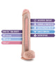 Cargue la imagen en el visor de la galería, Blush Au Naturel Daddy Consolador de Doble Densidad Sensa Feel de 14" - Vainilla