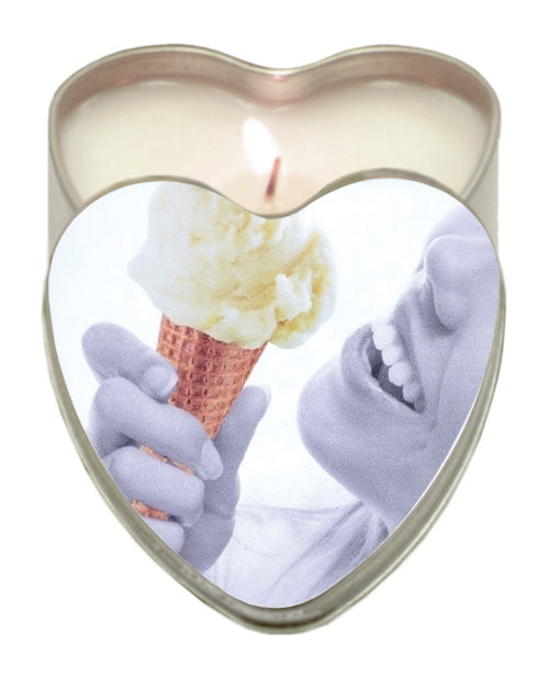 Load image into Gallery viewer, Earthly Body Suntouched Hemp Edible Candle - 4.7 oz Heart Tin Vanilla