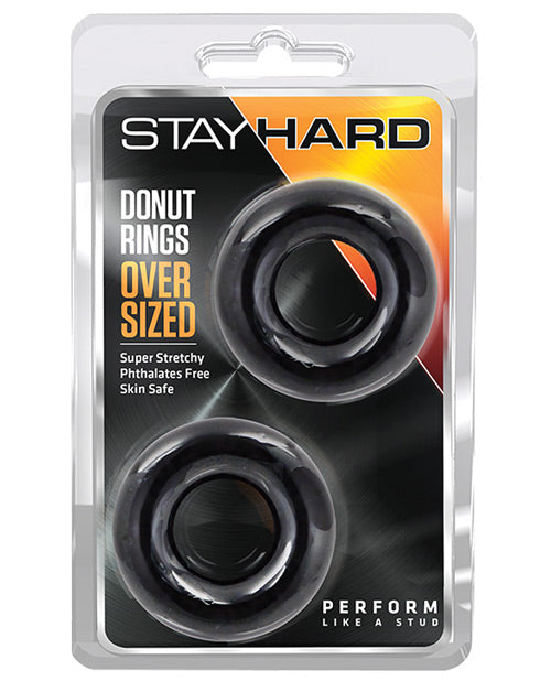 Cargue la imagen en el visor de la galería, Blush Stay Hard Donut Rings Oversized Pack Of 2 Set