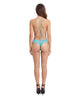 Load image into Gallery viewer, Frosted Mint Pearl Halter Lace Bodysuit With Bow Details