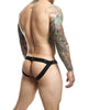 Load image into Gallery viewer, Dngeon Snap Jockstrap Black White Zebra One Size Collection