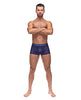 Load image into Gallery viewer, Blue Diamond Mesh Mini Short With Branded Printed Waistband