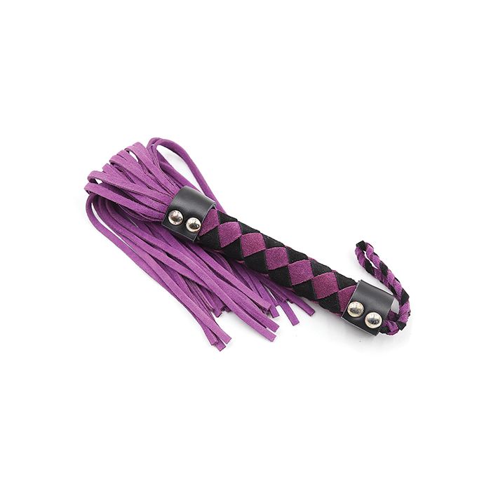 Load image into Gallery viewer, Plesur 15" Leather Flogger - Purple
