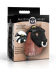 Charger l'image dans la visionneuse de la galerie, Master Series Bull Chastity Cage Black With Bull Head Cap And Four Graduated Rings For Adjustable Fit And Body Safe