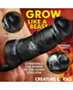 Load image into Gallery viewer, Creature Cocks Stallion 1.5" Silicone Penis Extension - Black/Silver - Extra Large