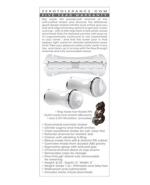 Cargue la imagen en el visor de la galería, Zero Tolerance Double Dip Stroker - White
