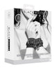 Load image into Gallery viewer, Shots Ouch Black & White Bonded Leather Hand/Ankle Cuffs - Black