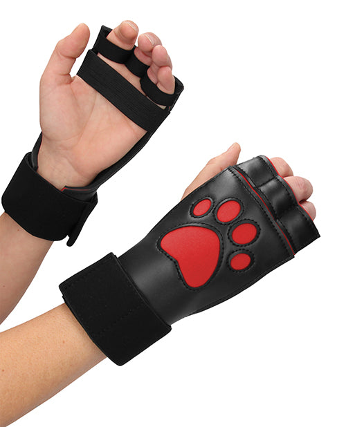 Charger l'image dans la visionneuse de la galerie, Shots Ouch Puppy Play Paw Cut-Out Gloves - Red