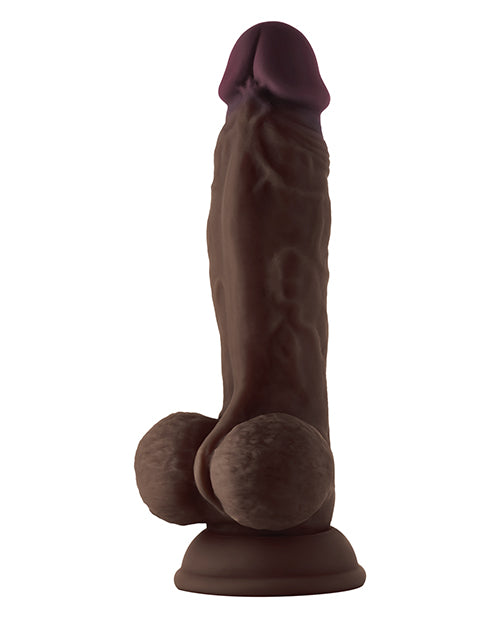 Charger l'image dans la visionneuse de la galerie, Shaft Model A Flexskin Liquid Silicone 9.5" Dong w/Balls - Mahogany