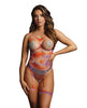 Charger l'image dans la visionneuse de la galerie, Shots Bliss Open Cup Strappy Teddy w/Jewelry Pasties Multi O/S