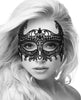 Load image into Gallery viewer, Shots Ouch Black & White Lace Eye Mask - Empress Black