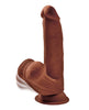 Cargue la imagen en el visor de la galería, King Cock Plus Pene de 8" de Triple Densidad con Testículos Oscilantes - Marrón