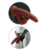 Cargue la imagen en el visor de la galería, King Cock Plus Pene de 8" de Triple Densidad con Testículos Oscilantes - Marrón