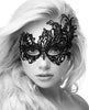 Cargue la imagen en el visor de la galería, Shots Ouch Black & White Lace Eye Mask - Royal Black