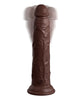 Afbeelding laden in Galerijviewer, King Cock Elite 9" Dual Density Vibrating Silicone Cock w/Remote - Brown
