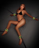 Cargue la imagen en el visor de la galería, WhipSmart Glow in the Dark Bed Restraints w/Adjustable Cuffs - Green