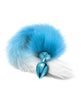 Load image into Gallery viewer, Nixie Metal Butt Plug w/Faux Fur Tail - Blue Metallic