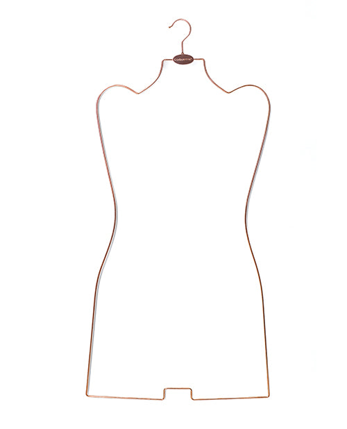 Lataa kuva gallerian katseluohjelmaan, Coquette Branded Metal Body Hanger - Rose Gold