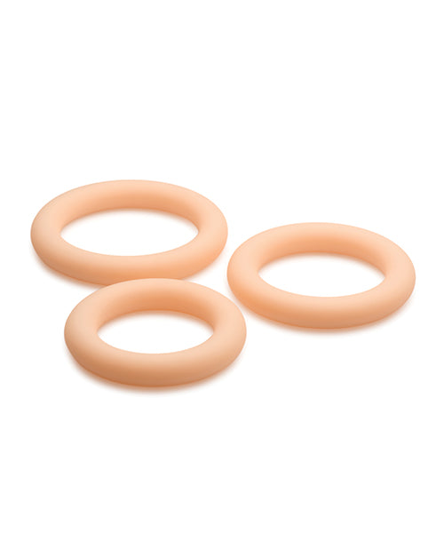 Cargue la imagen en el visor de la galería, Curve Toys Jock Silicone Cock Ring Set of 3 - Light