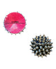 Cargue la imagen en el visor de la galería, Neva Nude Burlesque Bowser Spike Pleather Reusable Silicone Pasties - Silver/Black O/S