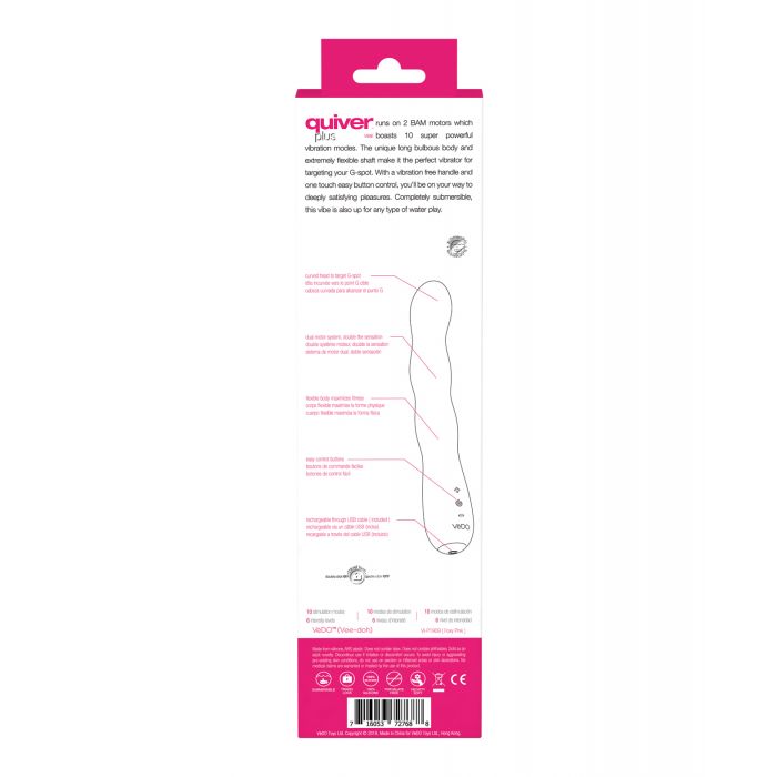 Cargue la imagen en el visor de la galería, VeDO Quiver Plus Rechargeable Vibe - Foxy Pink