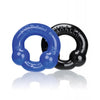 Indlæs billede i gallerifremviser, Oxballs Ultraballs Cock Rings Black Police Blue Pack of 2