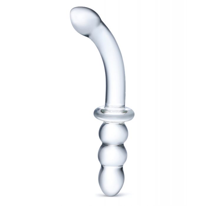 Load image into Gallery viewer, Glas 8" Ribbed G-Spot Glass Dildo