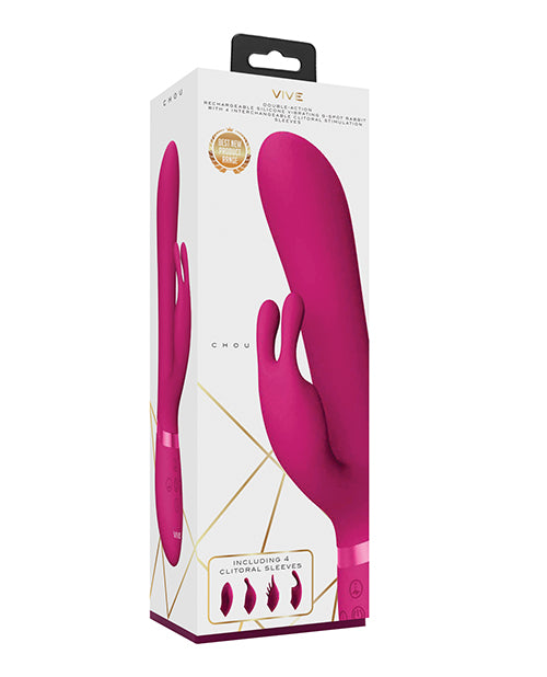 Ladda bilden i Galleri Viewer, Shots Vive Chou G-Spot Rabbit w/Interchangeable Clitoral Attachments - Pink