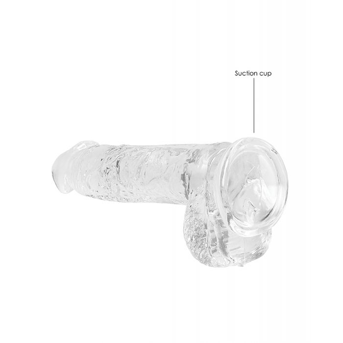 Lataa kuva gallerian katseluohjelmaan, Shots RealRock Realistic Crystal Clear 6" Dildo w/Balls - Transparent Clear