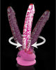 Afbeelding laden in Galerijviewer, Icicles No. 86 Hand Blown Glass Massager w/Suction Cup - Pink